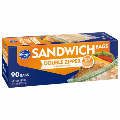 Kroger® Double Zipper Reclosable Sandwich Bags x 2 Perspective: back