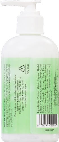 Rainbow Baby Oh Baby Unscented Herbal Body Lotion Perspective: back