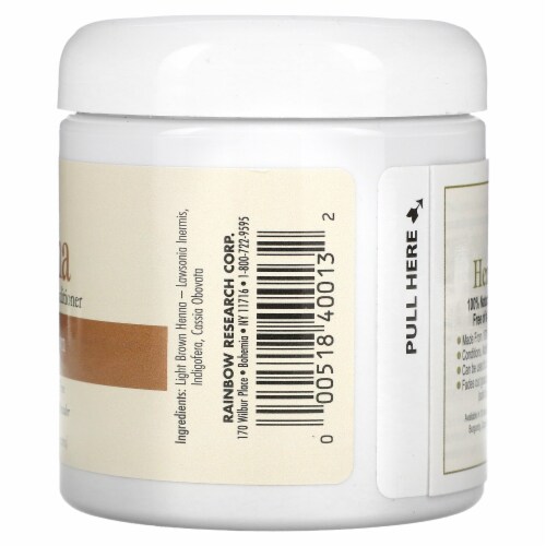 Rainbow Research Henna Hair Color and Conditioner Light Brown - 4 oz (113 g) Perspective: back