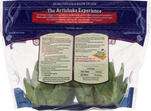 Ocean Mist Farms Microwavable Artichokes Perspective: back