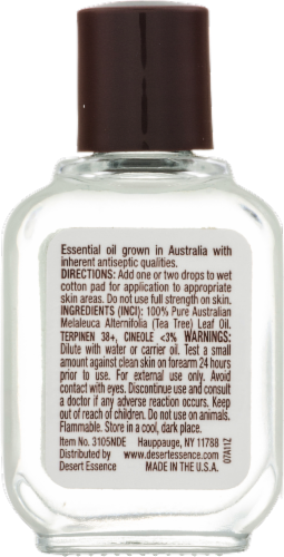 Desert Essence® 100% Australian Tea Tree Oil Perspective: back
