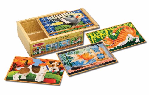 Melissa & Doug® Pets Jigsaw Puzzles in a Box Perspective: back