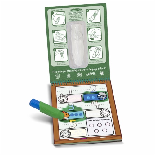 Melissa & Doug® Water Wow! Number-Reveal Coloring Pad Perspective: back