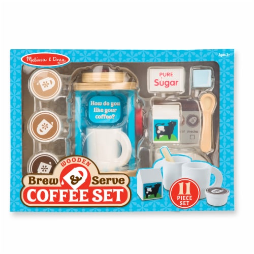 Melissa & Doug Wooden Make-a-cake Mixer Set (11pc) - Play Food And