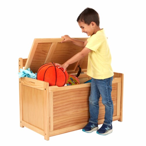 Melissa & Doug® Wooden Toy Chest - Honey Perspective: back