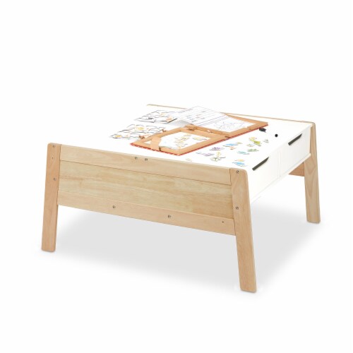 Melissa & Doug Wooden Art Activity Table with Bins Perspective: back