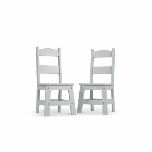Melissa & Doug® Wooden Chair Pair - Gray Perspective: back