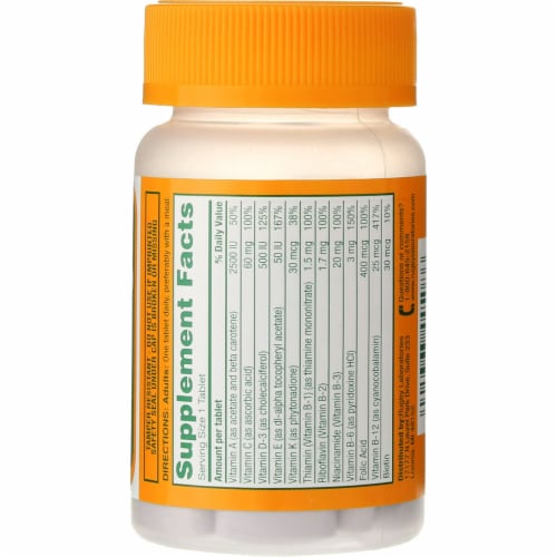 Rugby Cerovite Senior Vitamin & Mineral Supplement Tablets, 60 Ct Perspective: back