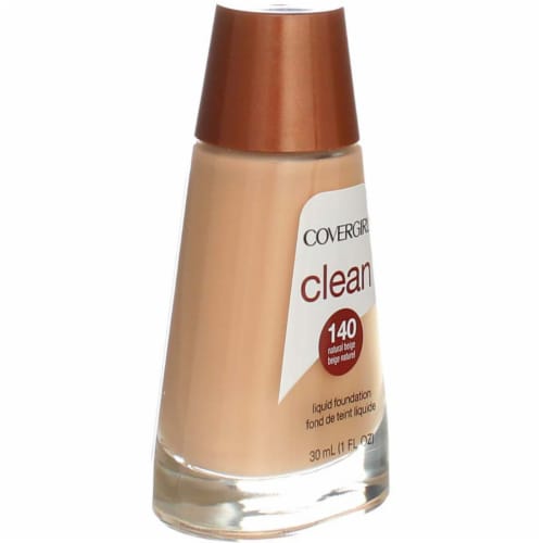 CoverGirl Clean 140 Natural Beige Liquid Foundation Perspective: back
