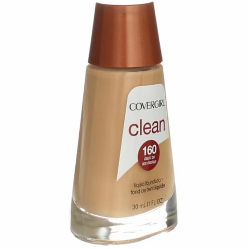 CoverGirl Clean 160 Classic Tan Normal Skin Liquid Foundation Perspective: back