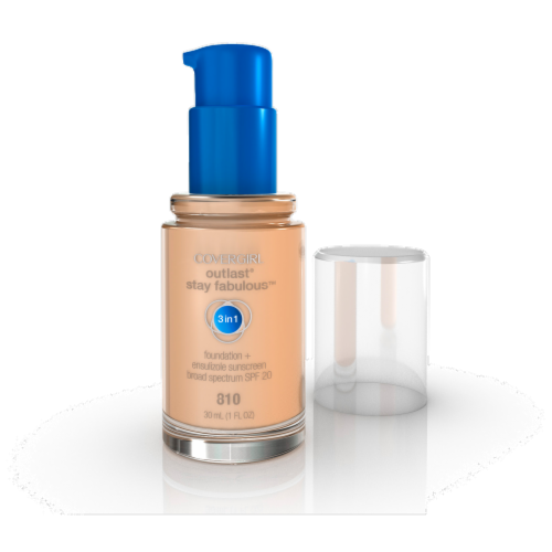 CoverGirl Outlast All Day Stay Fabulous 3-in-1 810 Classic Ivory Foundation SPF20 Perspective: back