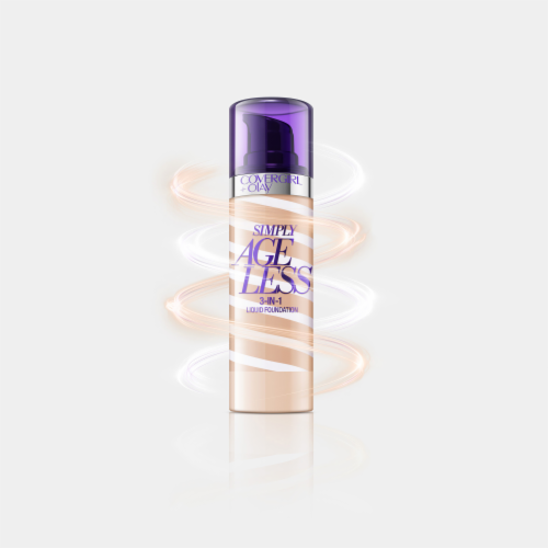 CoverGirl + Olay Simply Ageless 3-in-1 Liquid Foundation 232 Nude Beige Perspective: back