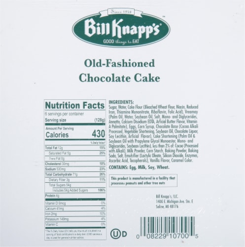 Bill Knapp's® Classic Chocolate Celebration Cake Perspective: back