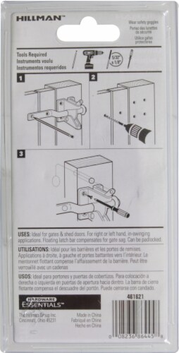 Hillman Universal Gate Latch - Zinc Perspective: back