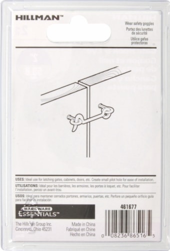 Hillman Gate Hook & Eye - Zinc Perspective: back