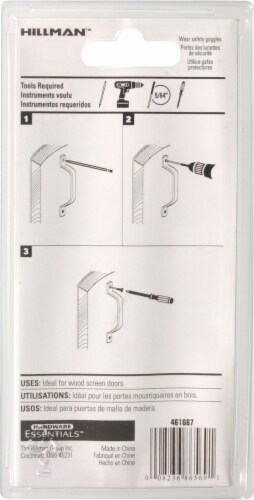 Hillman Door Pull - Zinc Perspective: back