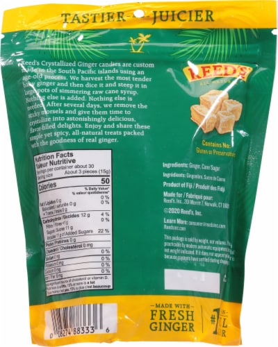 Reed's Crystallized Ginger Perspective: back