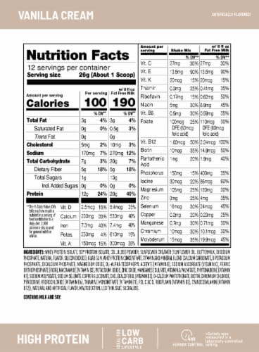 SlimFast® Advanced Nutrition Vanilla Cream Meal Replacement Shakes Perspective: back