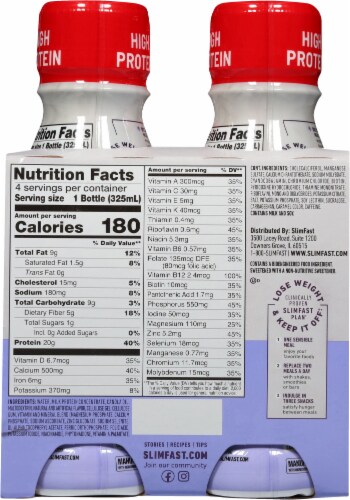 SlimFast® Advanced Nutrition Caramel Latte High Protein Meal Replacement Shakes Perspective: back