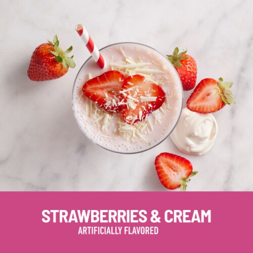 SlimFast Advanced Nutrition Strawberries & Cream Meal Replacement Shakes Perspective: back