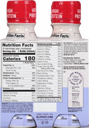 SlimFast® Advanced Nutrition Orange Cream Swirl Meal Replacement Shakes Perspective: back