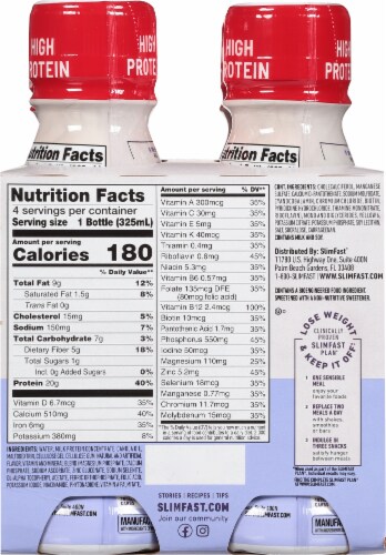SlimFast® Advanced Nutrition Orange Cream Swirl Meal Replacement Shakes Perspective: back