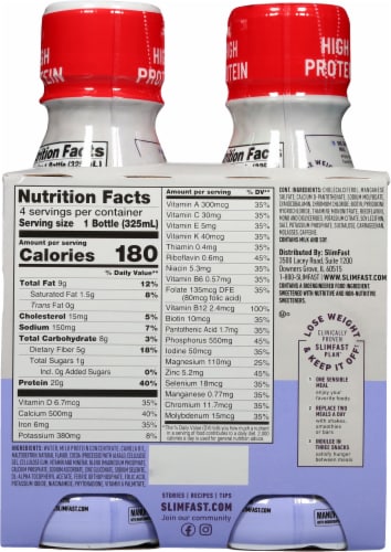 SlimFast® Advanced Energy Mocha Cappuccino Meal Replacement Shakes Perspective: back