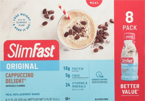 SlimFast Original Cappuccino Delight Meal Replacement Shakes Perspective: back