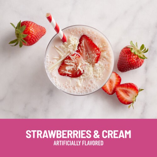 SlimFast® Original Strawberries & Cream Ready To Drink Meal Replacement Shakes Perspective: back