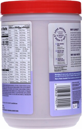 SlimFast® Advanced Nutrition High Protein Creamy Chocolate Smoothie Mix Perspective: back