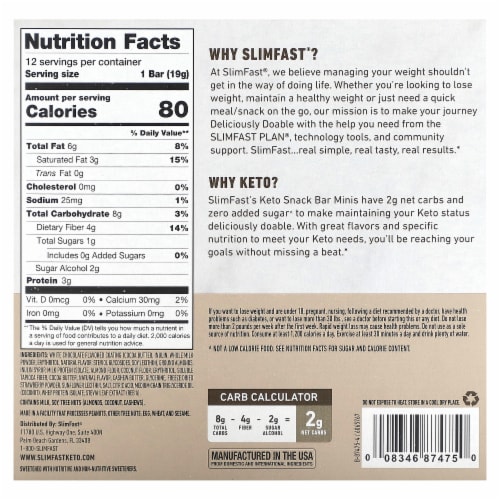 SlimFast® Keto Fat Bomb™ Mini Strawberry Cheesecake Bars Perspective: back
