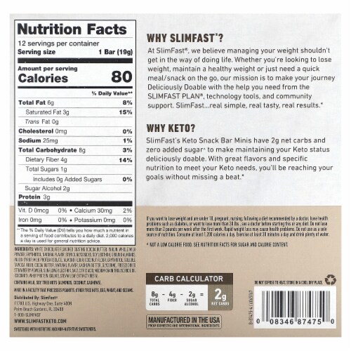 SlimFast® Keto Fat Bomb™ Mini Strawberry Cheesecake Bars Perspective: back