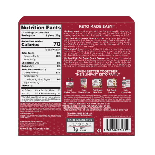 SlimFast Keto Fat Bomb - White Chocolate Pumpkin Perspective: back