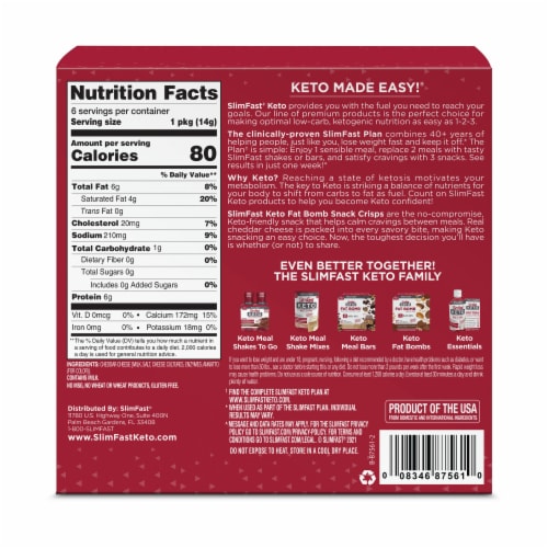 SlimFast® Keto Cheddar Cheese Crisps Perspective: back