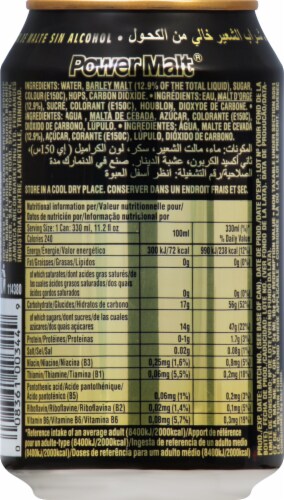 Power Malt Energy Alcohol Free Beverage Perspective: back