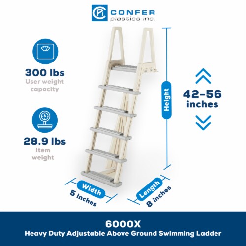Confer 6000X 4656 Inch Heavy Duty Adjustable Above Ground Swimming