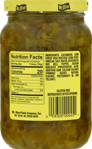 Mt. Olive Sweet Salad Cube Pickles Perspective: back