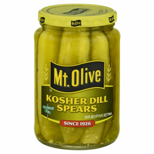 Mt Olive Kosher Dill Pickle Spears Perspective: back