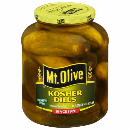 Mt Olive Kosher Dills Pickles Perspective: back
