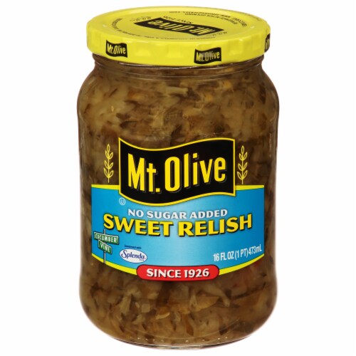 Mt. Olive No Sugar Added Sweet Relish Perspective: back