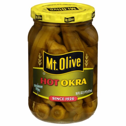 Mt. Olive Hot Pickled Okra Perspective: back