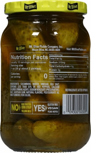 Mt. Olive Petite Snack Crunchers Buffalo Kosher Dill Pickles with Sea Salt Perspective: back