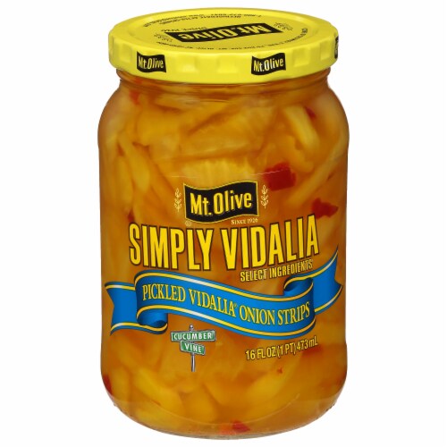 Mt Olive Simply Pickled Vidalia Onion Strips Perspective: back