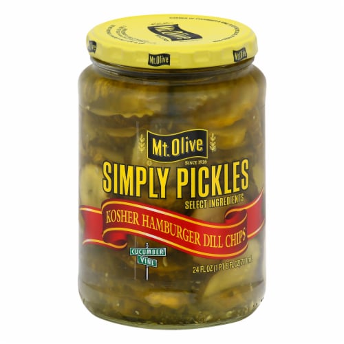 Mt. Olive Simply Pickles Kosher Hamburger Dill Chips Perspective: back
