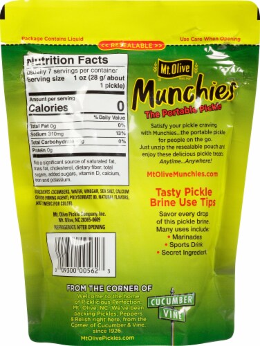 Mt. Olive Munchies Kosher Baby Dills Perspective: back