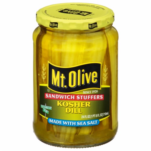 Mt. Olive Sandwich Stuffers Kosher Dill Spears with Sea Salt, 24