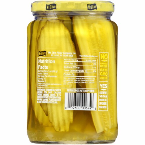 Mt. Olive Kosher Dill Sandwich Stuffers Perspective: back