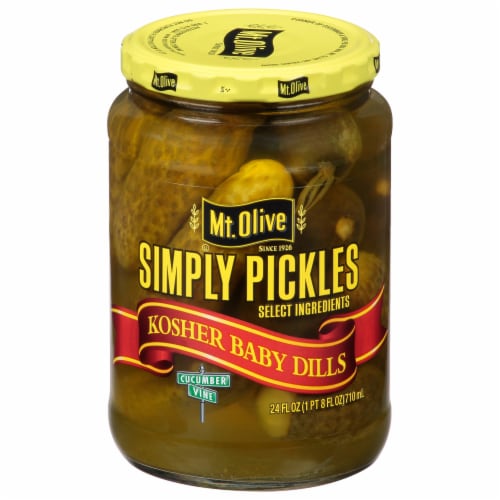 Mt. Olive Simply Kosher Baby Dill Pickles Perspective: back
