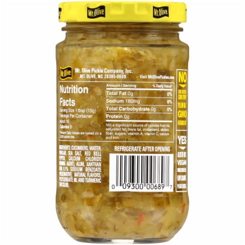 Mt. Olive Dill Relish with Sea Salt Perspective: back