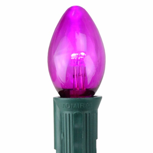 HUB Pack 25 Commercial Transparent Purple 3LED C7 Replacement
